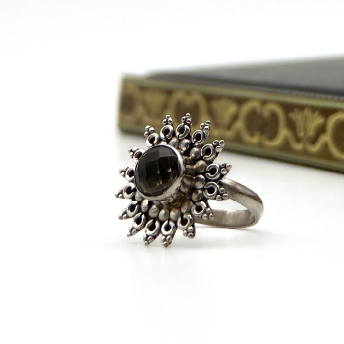 Anillo Topacio Ahumado Talla 7