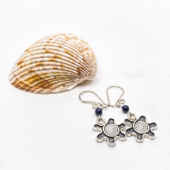 Aretes Espiral Flor Corta