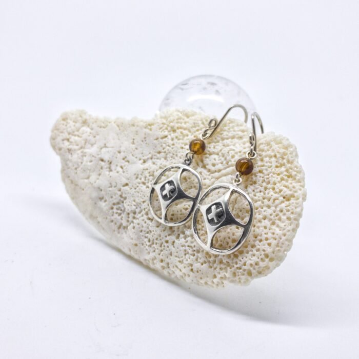 Aretes Cruz en Círculo