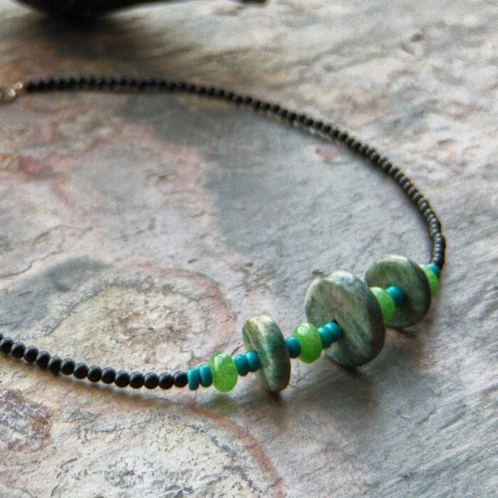 Collar Tres Jades y Turquesa