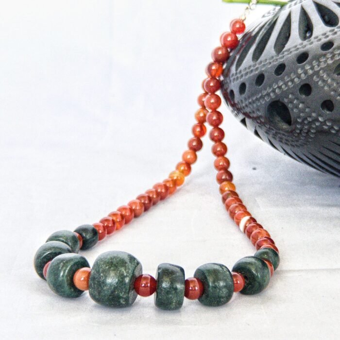 Collar Cornalina y Jade