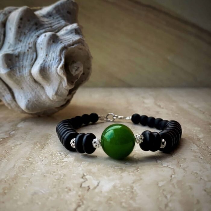 Pulsera de Ónix con Venturina y Plata
