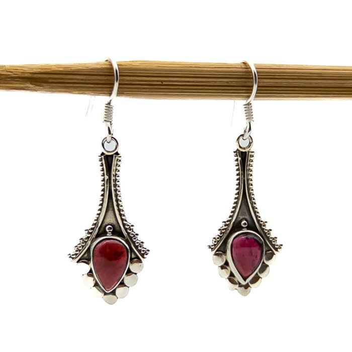 Aretes Granates Largos