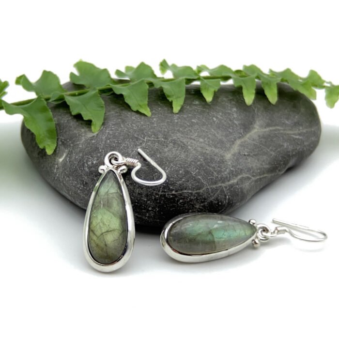 Aretes Labradorita Gota